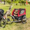 Dog Bike Trailer Foldable Pet Cart with 3 Entrances for Travel