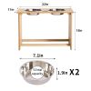 Gardenia Raised Dog Bowl Stand for Medium Sized Dogs, Elevated Dog Bowls, Bamboo Raised Dog Bowl, Dog Food Bowl Stand, Feeding Station