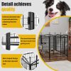 Dog Playpen Indoor 32 inch 8 Panels Metal Dog Pen Pet Dog Fence Outdoor Exercise Pen with Doors