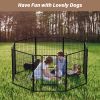 Dog Playpen Indoor Outdoor, 32" Height 8 Panels Fence with Anti-Rust Coating, Metal Heavy Portable Foldable Dog Pen for Large