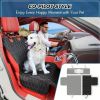 Dog rear seat cover, waterproof car seat protector with side wings, scratch resistant dog rear seat cover