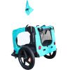 Light Green Foldable Pet Jogging Stroller Dog Carriers Bicycle Trailer Pet Dog Cat Bike Trailer