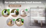 Dog Playpen Indoor Outdoor, 32" Height 8 Panels Fence with Anti-Rust Coating, Metal Heavy Portable Foldable Dog Pen for Large