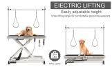 super Deluxe electric pet grooming table, 110V/220V professional groomer recommend Adjustable height from 9.4" to 39.37" WHITE COLOR